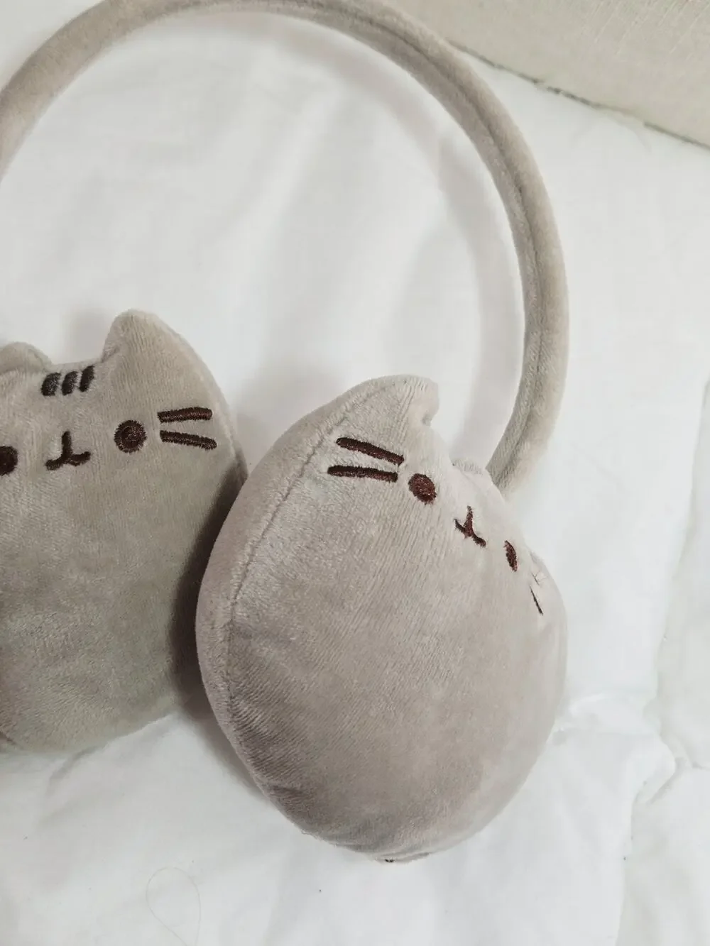 Pusheen Cat Plush Earmuffs Gray One Size Winter Gear Retired Notag Discontinued